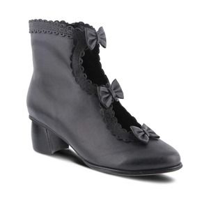 Spring Step Women’s Black Leather Selenia Bootie - Size 38